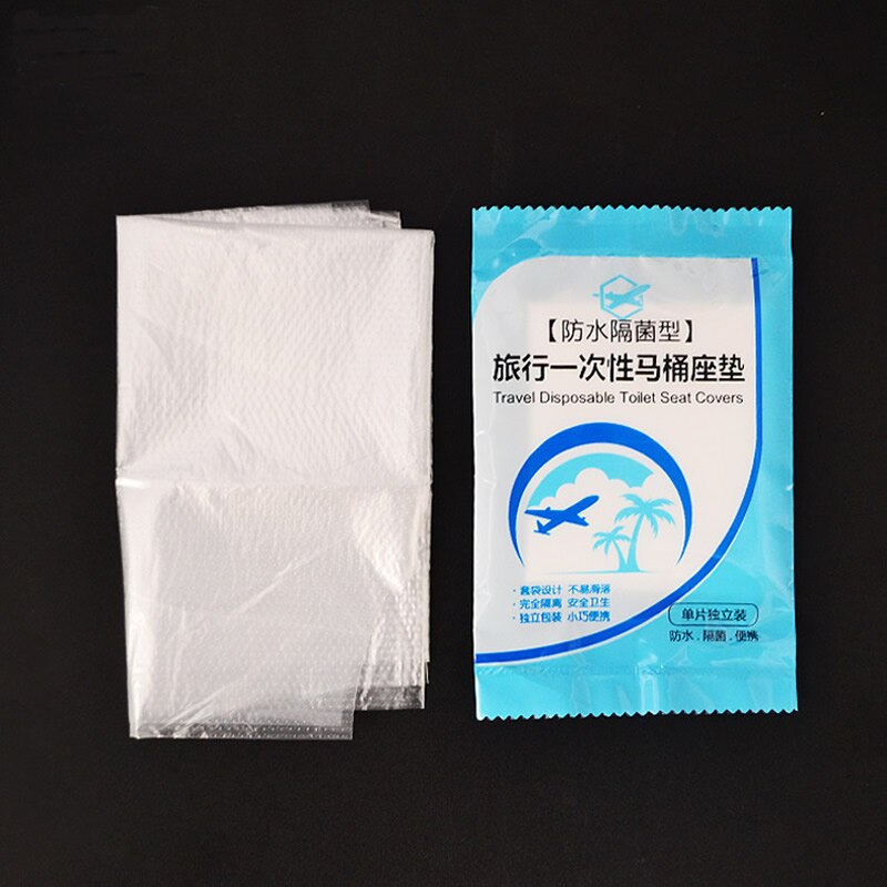 50Pcs Disposable Toilet Seat Cover Mat 100% Waterproof Toilet Seat Pad for Home Travel/Camping Bathroom Accessiories
