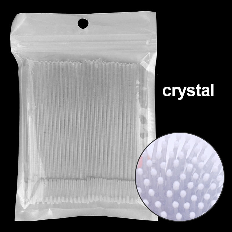 Kekelala 100pcs/Bottle Eyelash Extension Cleaning Swabs Lash Lift Glue Remover Applicators Microblade Makeup Micro Brushes Tool