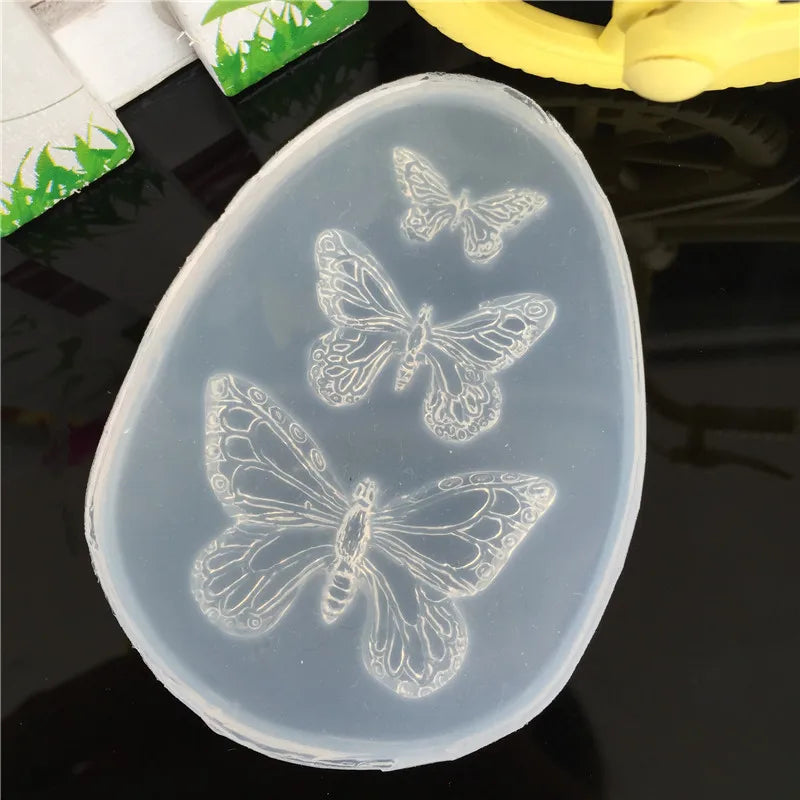 1pcs UV Resin Jewelry Liquid Silicone Mold Animal Butterfly Resin Charms Molds for DIY Intersperse Decorate Making Molds