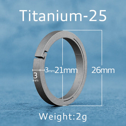 Real Titanium Keyring Super Lightweight Keychain Hanging Buckle for Car Key Ring Holder Quickdraw Tool Creative Accessories