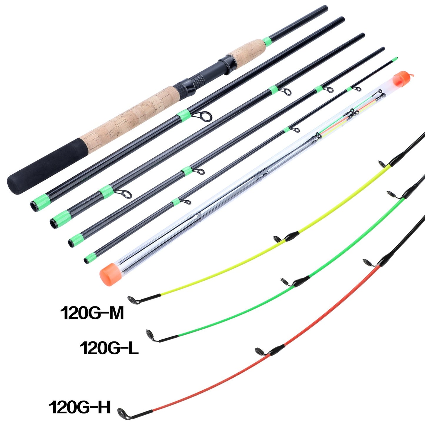 Sougayilang Feeder Fishing Rod Telescopic Spinning/6 Sections Travel Rod 3.0 3.3 3.6m Pesca Carp Feeder 60-180g Pole Fish Tackle