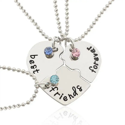 Best Friends Necklace for Women Couple Pendants Jewelry 2 Pcs/ Set Korean Fashion Harajuku Accessories