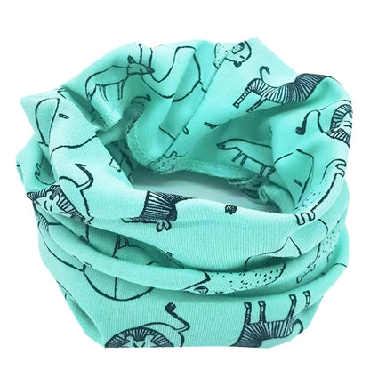 New Autumn Winter Girls Cotton Scarf Kids Scarf Bibs LIC Boys Girls Scarves Lovely Kids Collar Children Bufandas O Ring Scarf