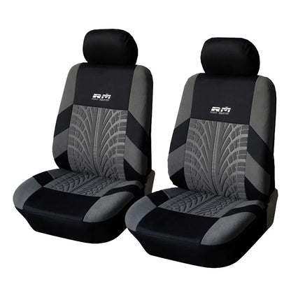 AUTOYOUTH Car Seat Covers Full Set Car Seat Protector Auto Seat Covers Polyester Fabric Universal Fits Most Cars Covers Orange