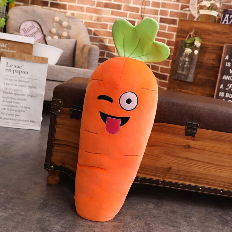 45/50/65/90cm Cartoon Smile Carrot Plush Toy Cute Simulation Vegetable Carrot Pillow Dolls Stuffed Soft Toys for Children