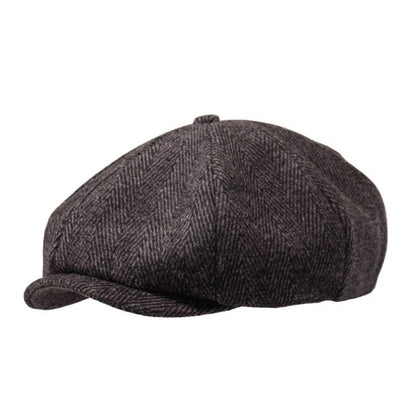 BUTTERMERE Newsboys Beret Herringbone Men Flat Caps Wool Casual Winter Tweed Female England Style Classic Octagonal Hats and Cap