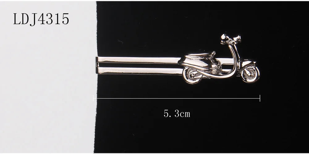 Tie Clip for Men Classic Meter Tie Pin Copper Tie Bar Quality Enamel Tie Collar Pin Crystal Business Corbata