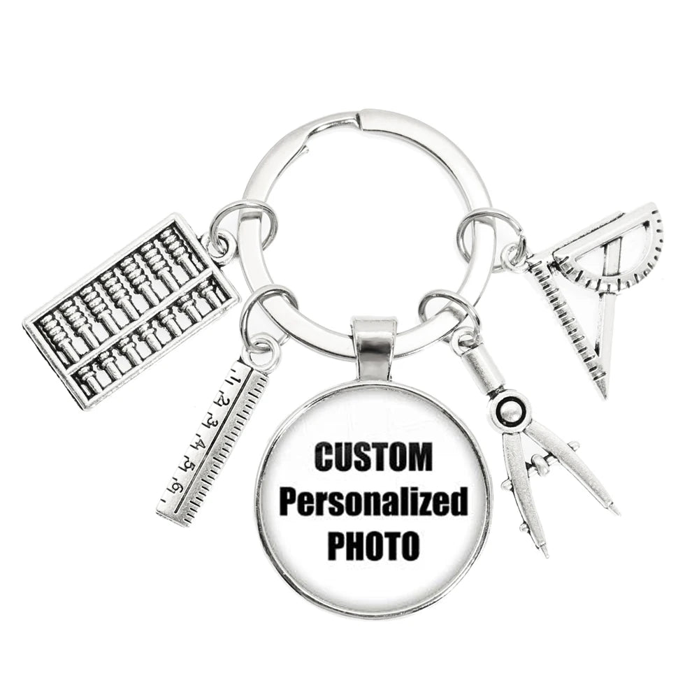 Personalized Custom Keychain Photo Mum Dad Baby Children Grandpa Parents Custom Designed Photo for Family Anniversary