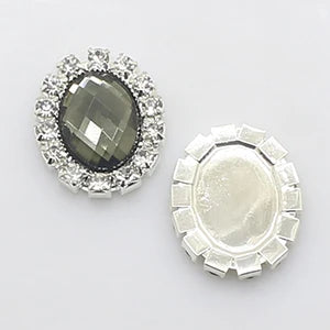 YWXINXI 10Pcs Hot Selling 16*20mm Oval Diy Jewelry Accessories Rhinestone Board Wedding Invitation Clothing Accessories