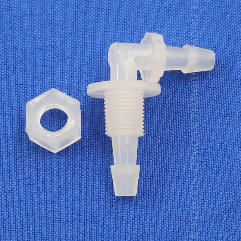 5~200pcs M6 M8 G1/8~g1/2 Thread to 2-12mm PP Bulkhead Union Elbow Connectors Hex Nut Aquarium Fish Tank Air Pump Hose Connector