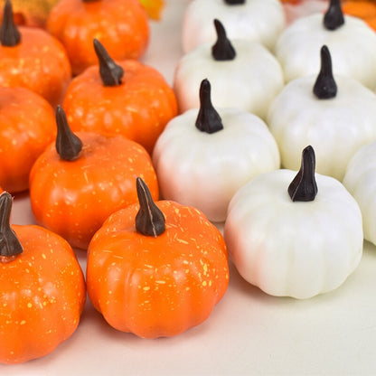 12pcs Mini Artificial Halloween Pumpkin Decor Simulation Vegetable DIY Craft Halloween Home Party Decoration Farmhouse Harvest