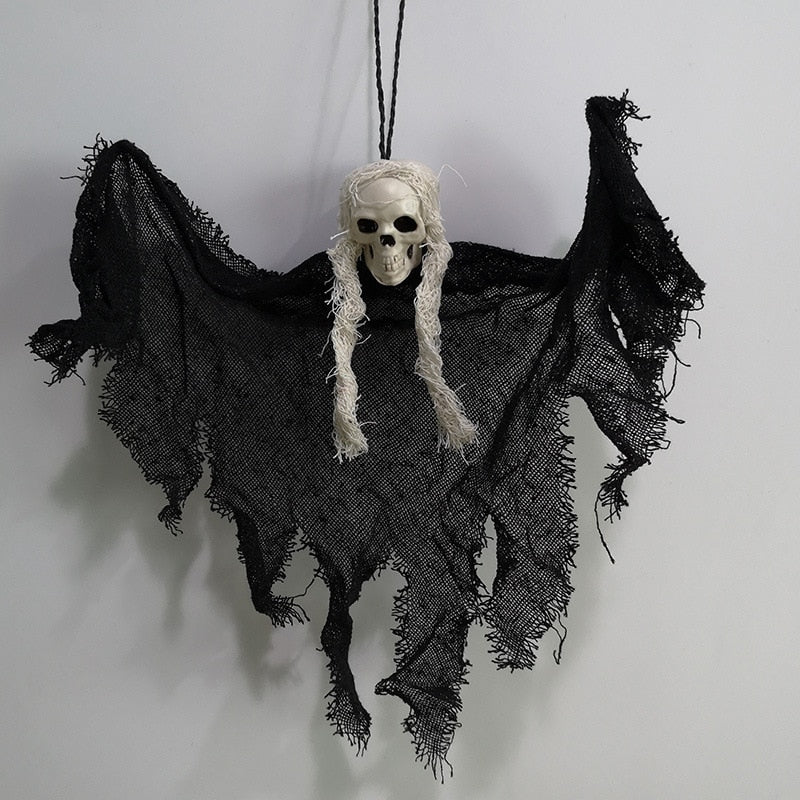 Horror Halloween Hanging Skeleton Decorations Linen Hanging Ghost Haunted House Scary Props Halloween Home Garden Party Supplies