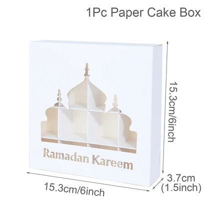 Eid Mubarak Candy Boxes Ramadan Decoration 2024 Eid Mubarak Ramadan Kareem Muslim Islamic Festival Party DIY Decor Supplies