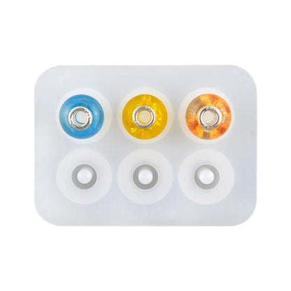 SNASAN Silicone Mold for 12mm 16mm Beads With Big Hole Jewelry Making Necklace Bracelet Bead Epoxy Resin Silicone Mould Handmade