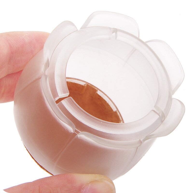 10pcs/Set Transparent Silicone Rectangle Square Round Chair Leg Caps Feet Pads Furniture Table Feets Wood Floor Protect Supplies