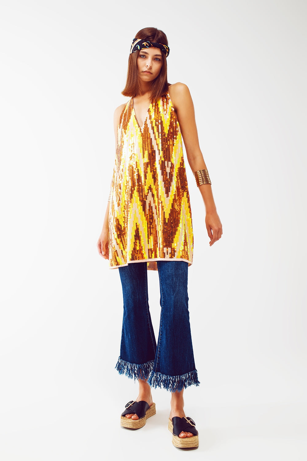 Party Mini Dress With Sequins