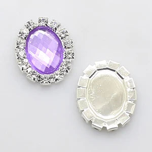 YWXINXI 10Pcs Hot Selling 16*20mm Oval Diy Jewelry Accessories Rhinestone Board Wedding Invitation Clothing Accessories