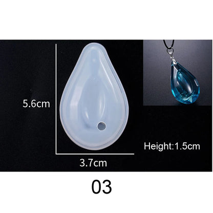 1PC 3D Pendant DIY Necklace Jewelry Mold Pendants Crystal Scale Jewelry Resin Molds for Jewelry Making Tool