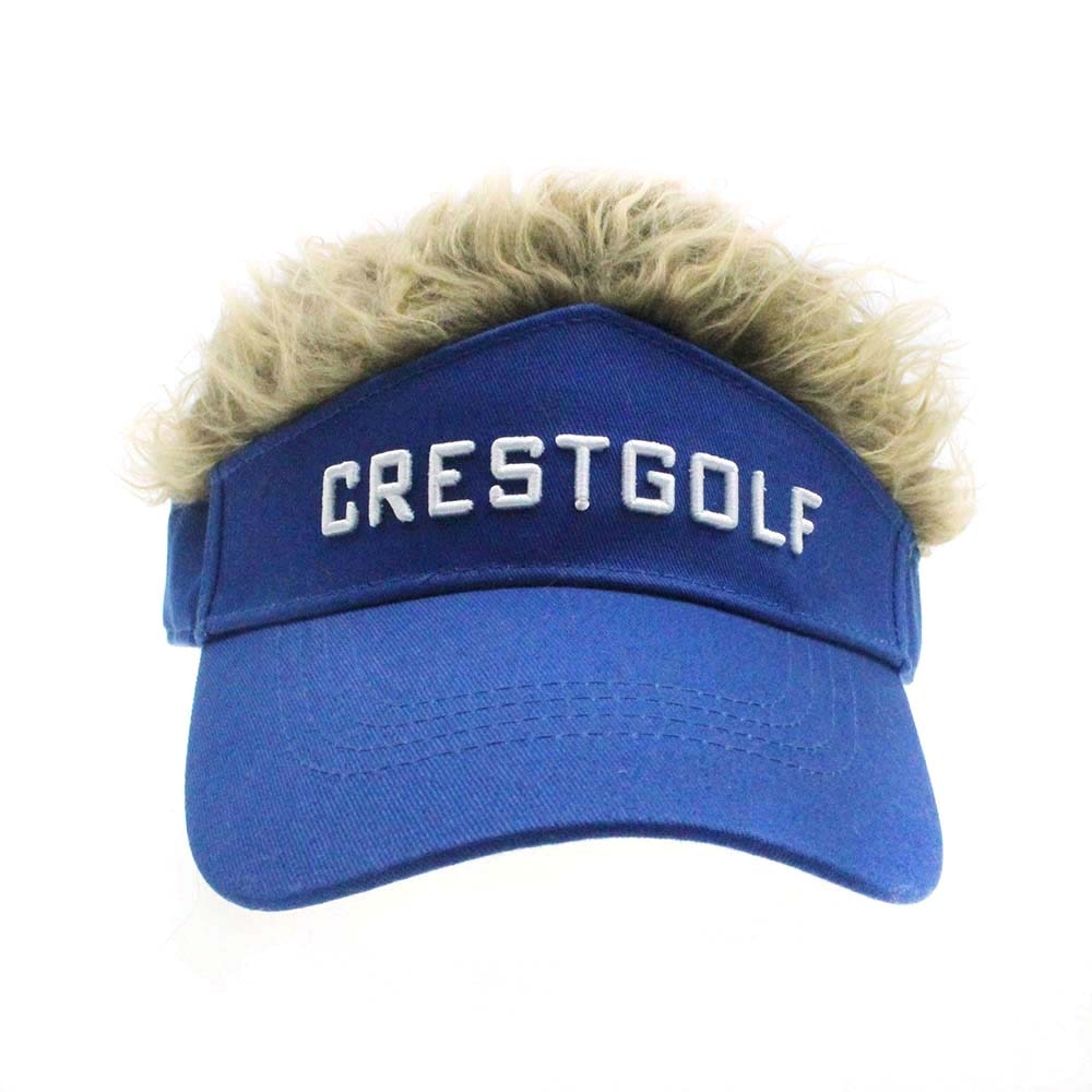 CRESTGOLF Adjustable Fake Hair Golf Cap Men Hat Wig/ Hair Golf Baseball Caps With Several Colors Available