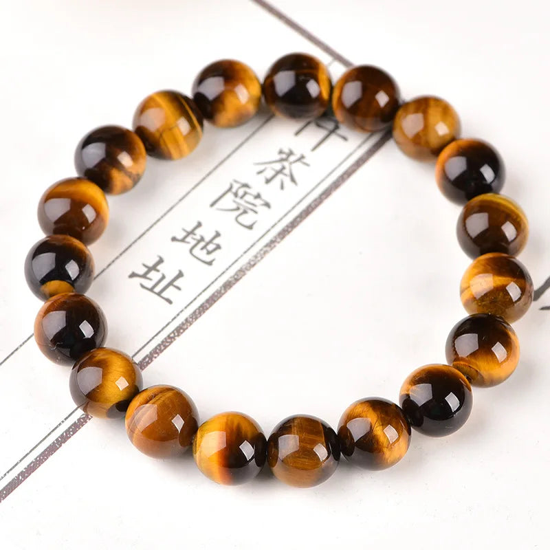 Minimalist 4/6/8/10/12mm 100% Tiger Eyes Beads Bracelet Natural Stone Braslet Accessories Jewelry Pulseras