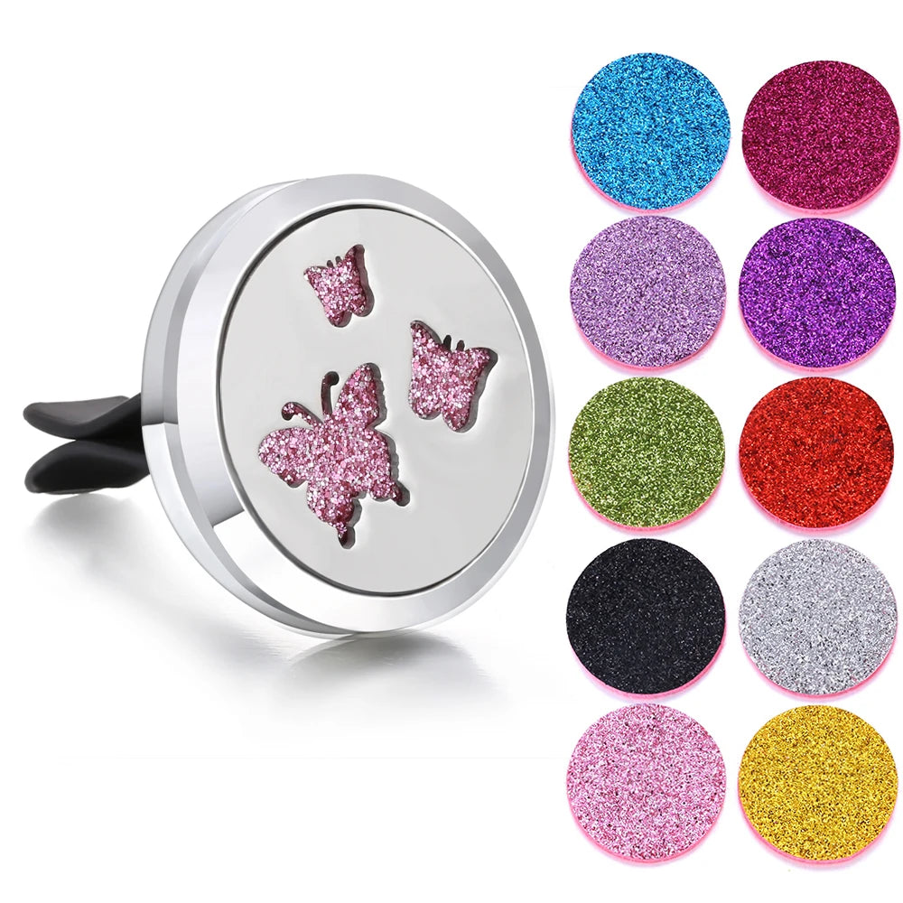 New Aromatherapy Jewelry Car Perfume Air Freshener Car Clip Tree of Life Aroma Essential Oil Diffuser Necklace Locket Pendants