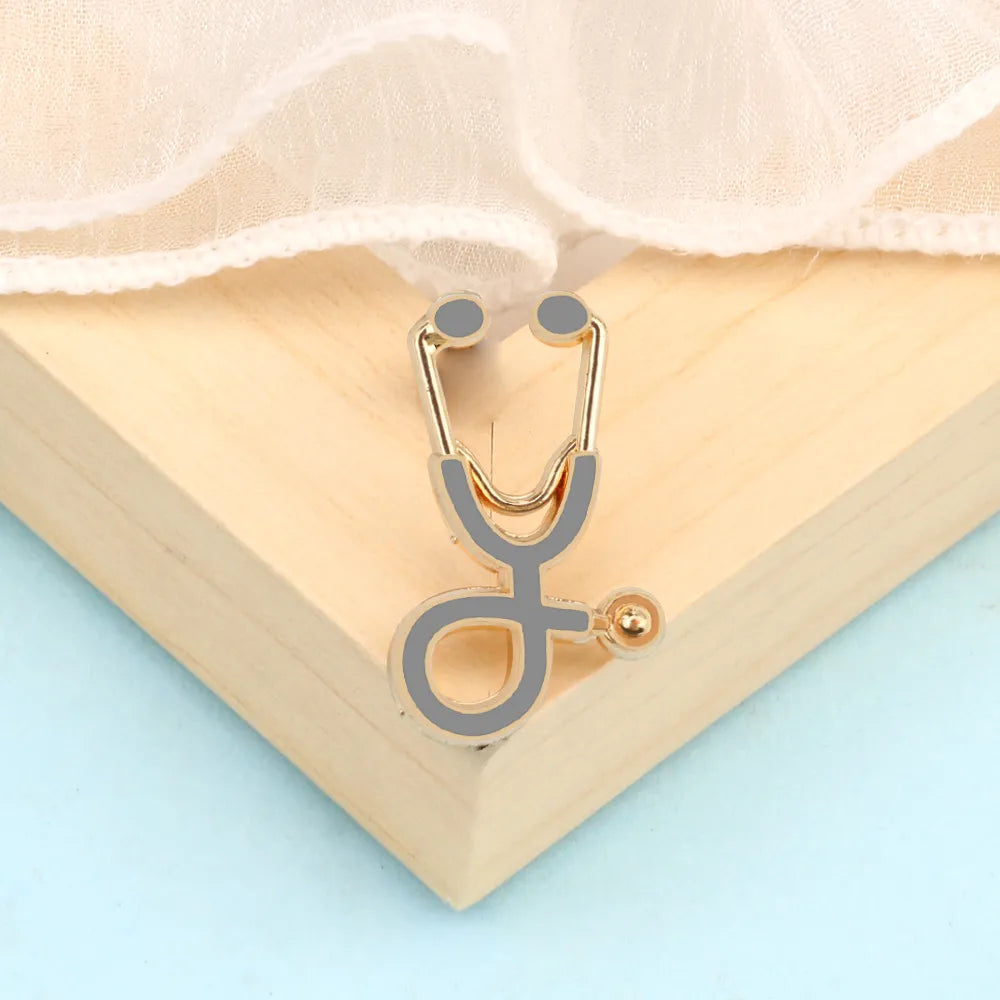 Creative 18 Styles Colorful Brooches Doctor Nurse Stethoscope Enamel Pins Medical Denim Jackets Bag Jewelry Button Badges