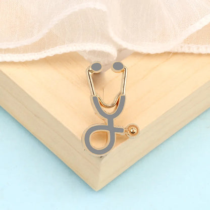 Creative 18 Styles Colorful Brooches Doctor Nurse Stethoscope Enamel Pins Medical Denim Jackets Bag Jewelry Button Badges