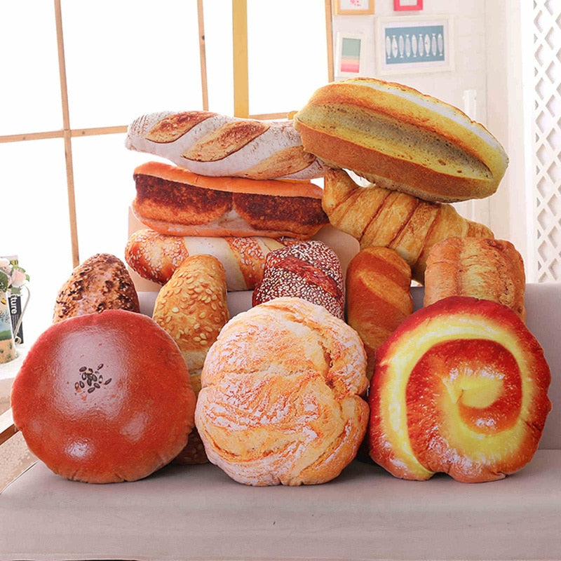 Creative Simulational Plush Bread Burger Shape Pillow Funny Food Nap Pillow and Cushion Kids Toy Birthday