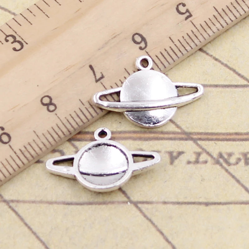 20pcs Charms Saturn Planet Spark 20x13mm Tibetan Bronze Silver Color Pendants Antique Jewelry Making DIY Handmade Craft Pendant