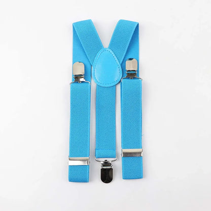 Solid Color Children Belt Baby Boys Suspenders Polyester Y-Back Braces Adjustable Elastic Kids