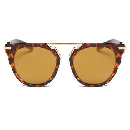HANOVER | Unisex Fashion Brow-Bar Round Sunglasses
