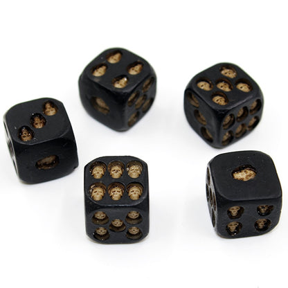 New 5pcs/Set 18mm Resin Skull Dice Statue Halloween Board Game Dice Office Desk Decor Toy Halloween Party Decoration