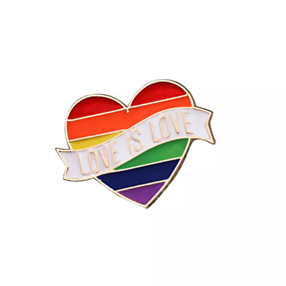 9 Style LGBT Design Rainbow Creative Heart Yeh Finger Pin Brooch Metal Pins Badge Denim Enamel Lapel Jewelry Women