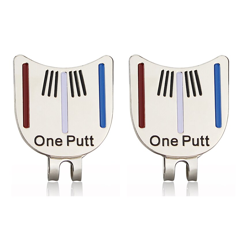 1 PCS One Putt Golf Ball Marker With Magnetic Hat Clip Putting Alignment Aiming Tool New Ball Mark Drop