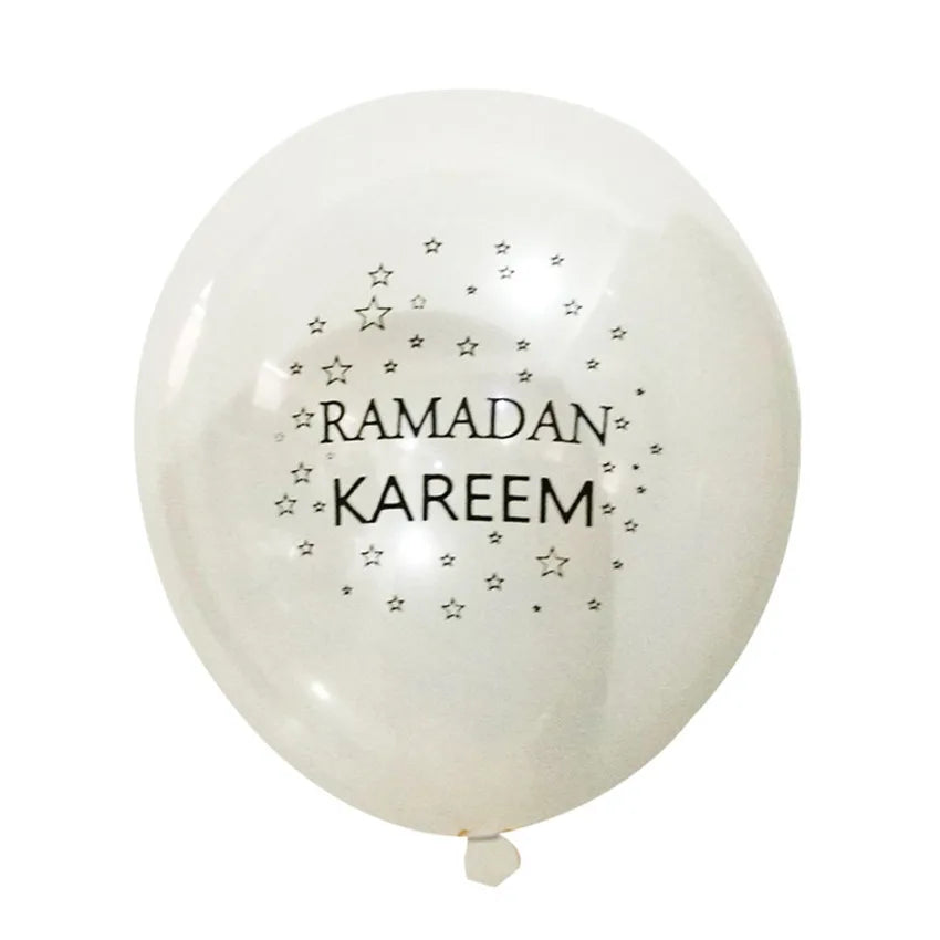 10pcs Transparent EID MUBARAK Decor Balloons Ramadan and Eid Decoration Muslim Islamic Decor Gold Balloon Ramadan Party Supplies
