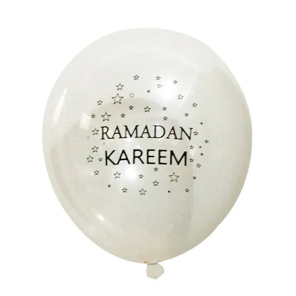 10pcs Transparent EID MUBARAK Decor Balloons Ramadan and Eid Decoration Muslim Islamic Decor Gold Balloon Ramadan Party Supplies