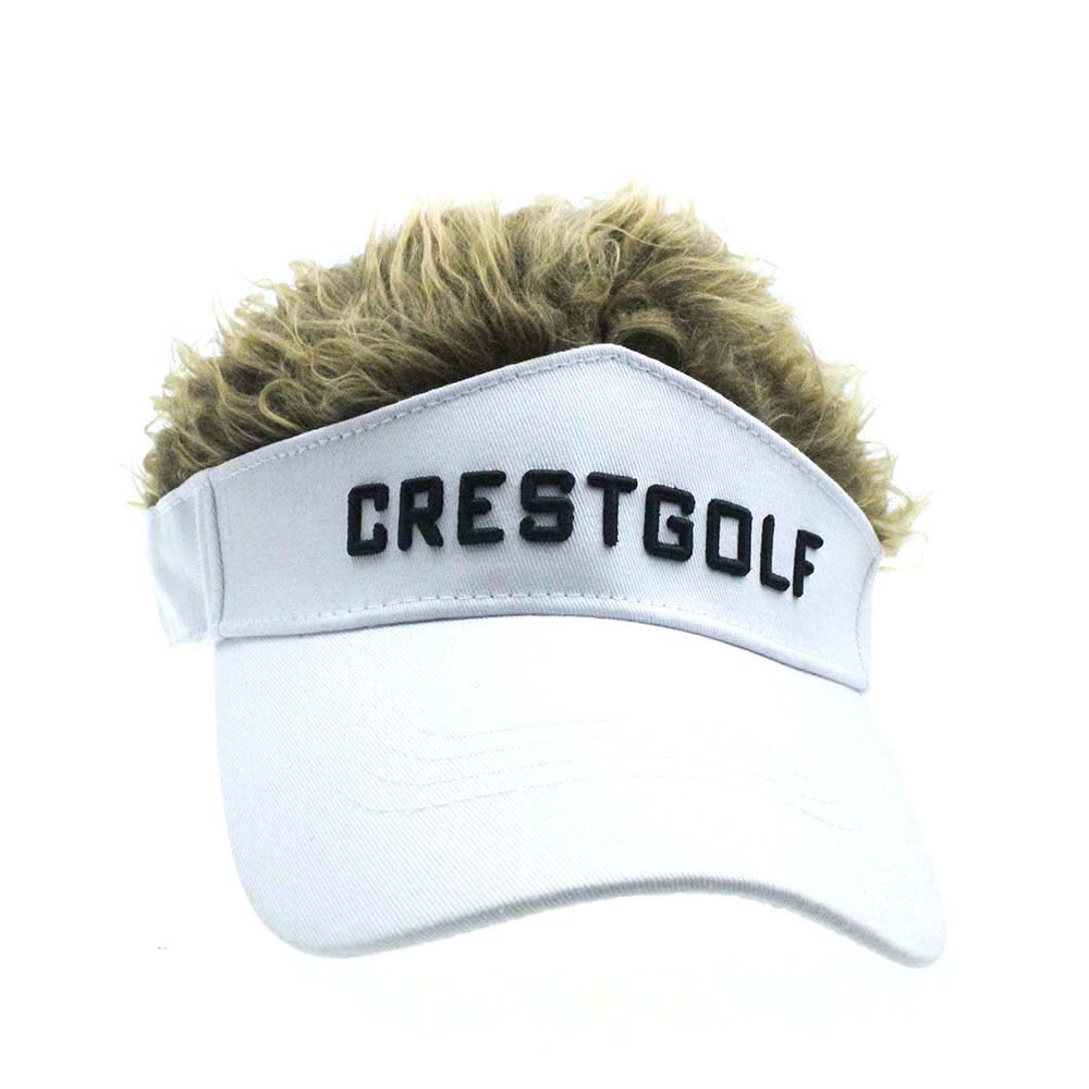 CRESTGOLF Adjustable Fake Hair Golf Cap Men Hat Wig/ Hair Golf Baseball Caps With Several Colors Available