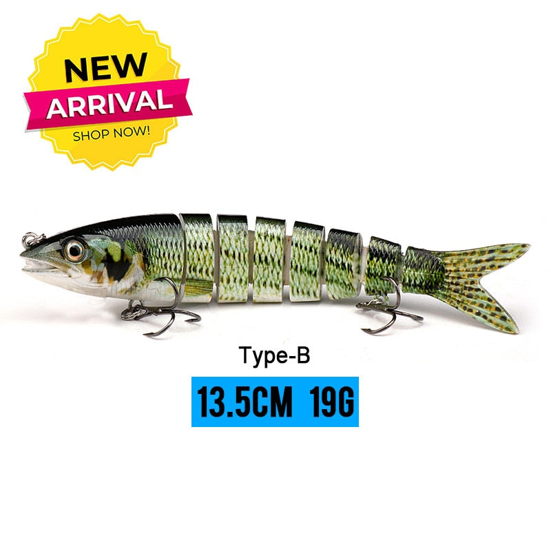 VTAVTA 10/14cm Sinking Wobblers Fishing Lures Jointed Crankbait Swimbait 8 Segment Hard Artificial Bait for Fishing Tackle Lure