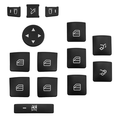 AngelguoguoCar Window Glass Lift Button Trim Cover Sticker for Mercedes Benz a/B/C(w204)/E(w212)/Gla /CLA/ GLK/ GLE-class