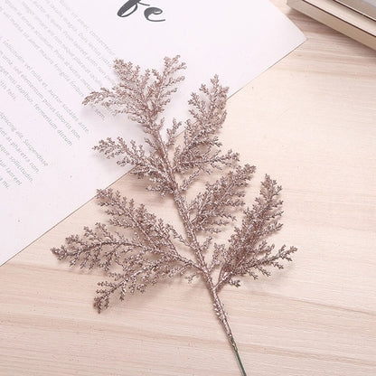 DIY Xmas Tree Garland Hanging Decor Christmas Tree Decor Christmas Hollow Christmas Glitter Tree Branches Simulated Leaves