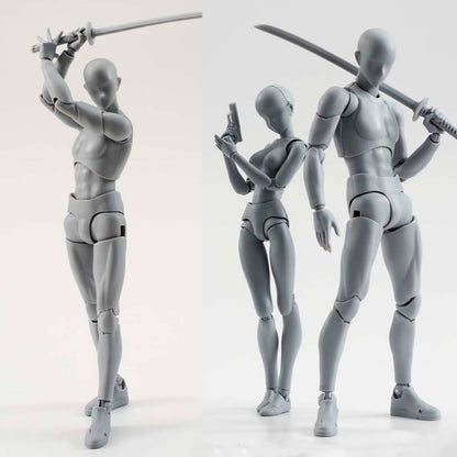 14cm Artist Art Painting Anime Figure SHF Sketch Draw Male Female Movable Body Chan Joint Action Figure Toy Model Draw Mannequin