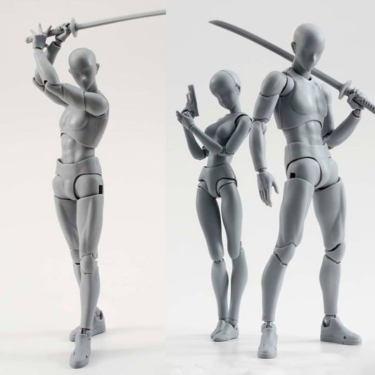 14cm Artist Art Painting Anime Figure SHF Sketch Draw Male Female Movable Body Chan Joint Action Figure Toy Model Draw Mannequin