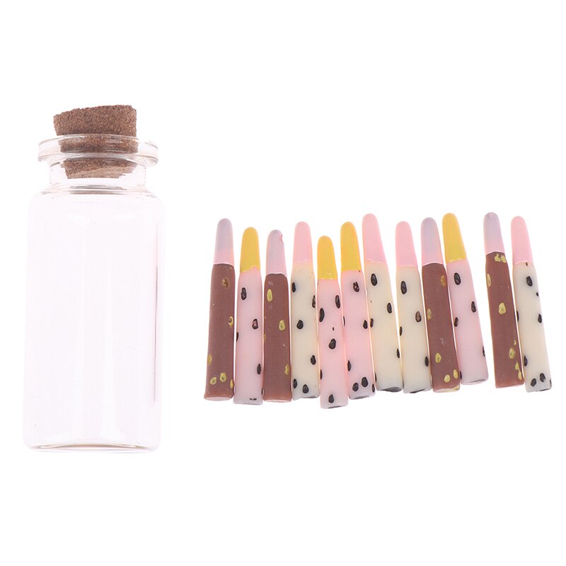 1/2/4/5pcs 1:12 Dollhouse Miniature Food Snacks Glass Jars Candy Bar Food Jar Kitchen Decoration Dolls Accessories Children Toys
