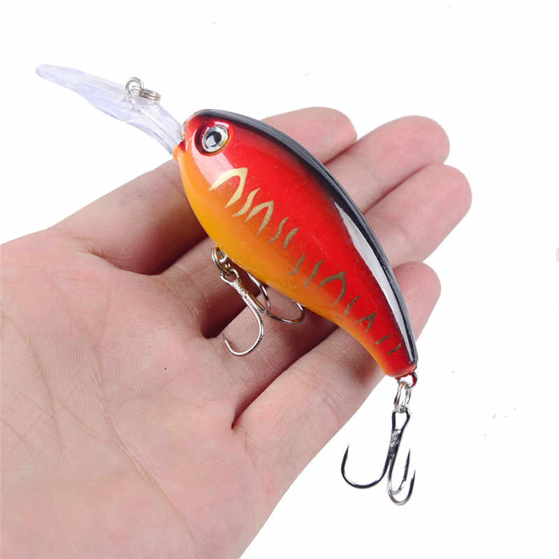 1pcs Crank Fishing Lure Artificial Hard Baits 10cm/15g Crankbait Jerkbait Wobbler Fishing Tackle Good Treble Hooks Tackle