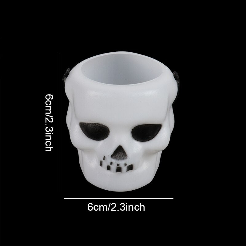 6/10pcs Mini Halloween Candy Bucket Pot Witch Skeleton Pumpkin Cauldron Holder Jar Trick or Treat Halloween Party Decorations