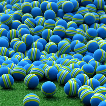 NEW 50pcs/Bag EVA Foam Golf Balls Yellow Rainbow Sponge Indoor Practice Training Aid
