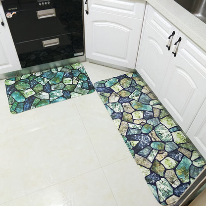 Colorful Stones Bath Mat Set Thicken Flannel Bathroom Carpets Toilet Rugs WC Room Floor Pads Tapis Salle De Bain 45*75 45*120cm