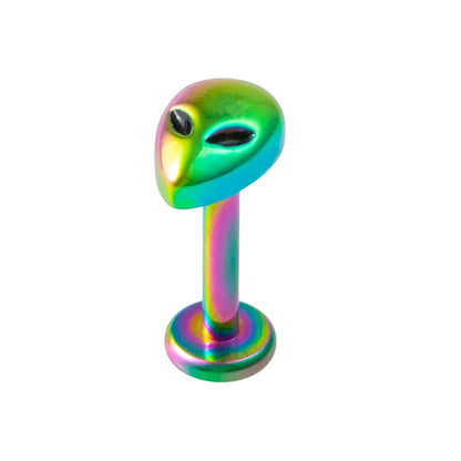 1PC Alien Labret Lip Ring Stainless Steel Internally Threaded Ear Cartilage Tragus Helix Stud Ear Piercing Women Body Jewelry