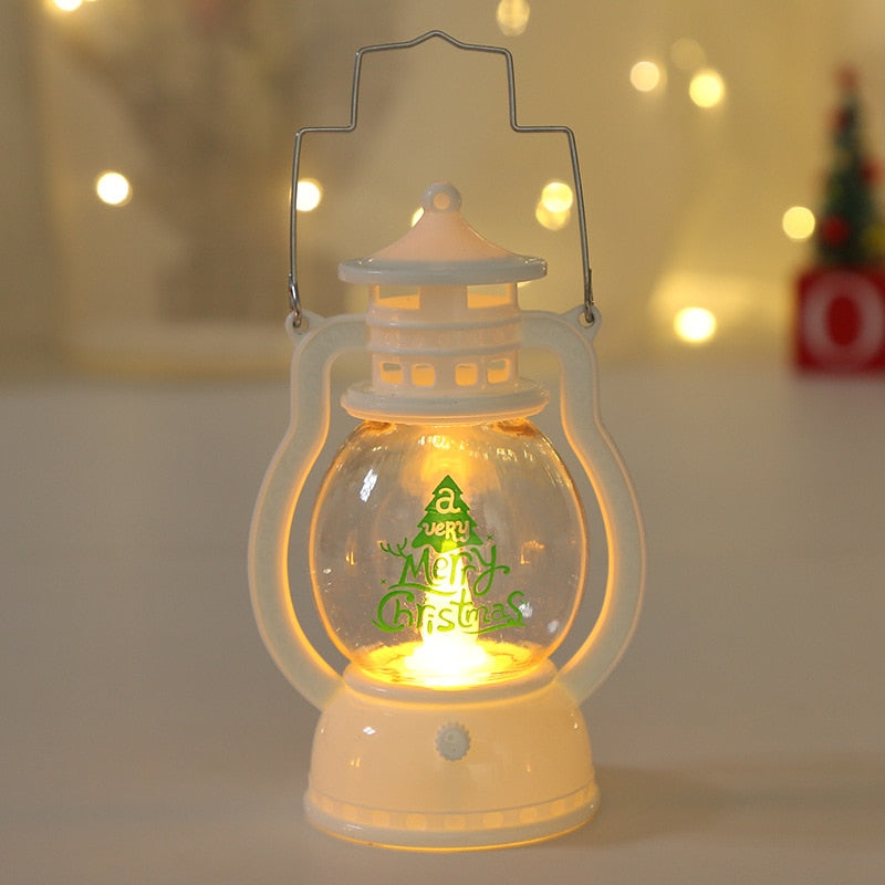 Christmas Portable Small Oil Lamp Led Light Christmas Decorations for Home Christmas Ornament Xmas Navidad Natal New Year 2023