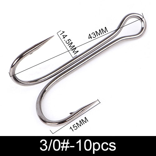 FTK Fishing Hook Baitholder Double Hook Bass Lure Holder Fly Tying Crank Hook Set Saltwater 10 Pcs/Lot Needle Fishhook 709